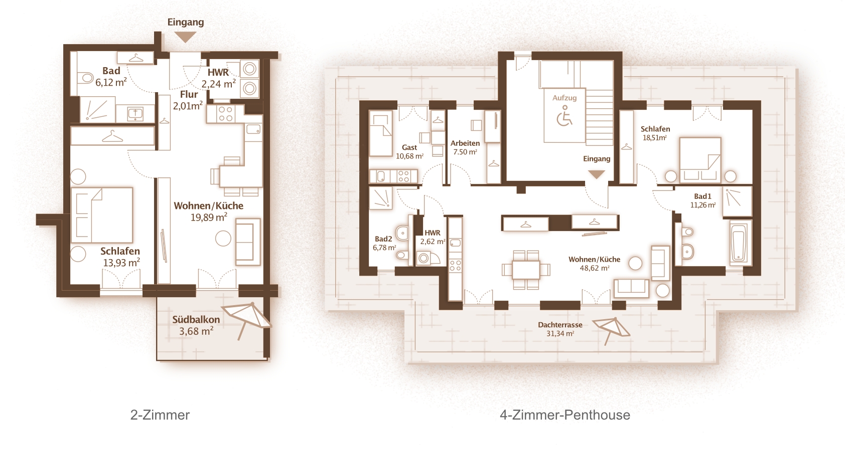 Grundrisse und Optionen